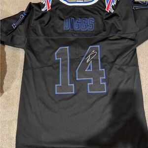 NFL Black and Blue signed Diggs jersey